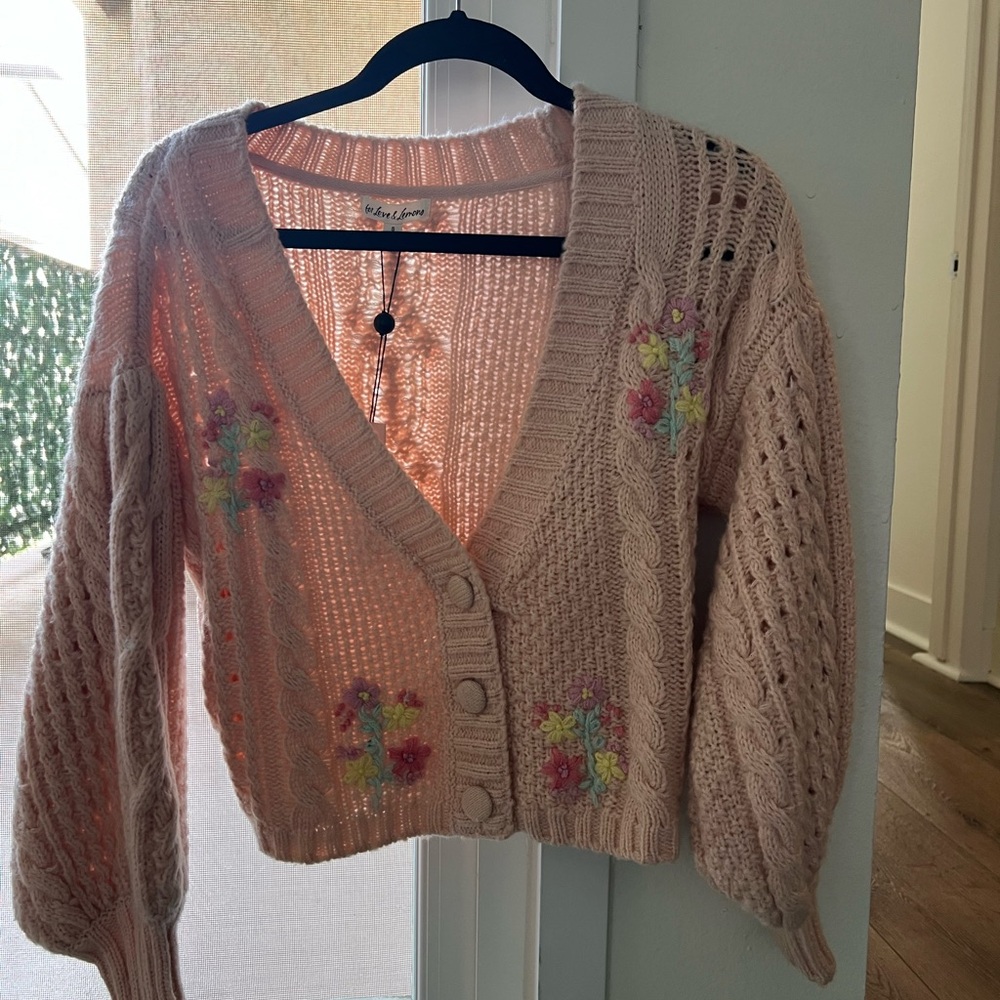 New Look Pink Cable Knit Cardigan